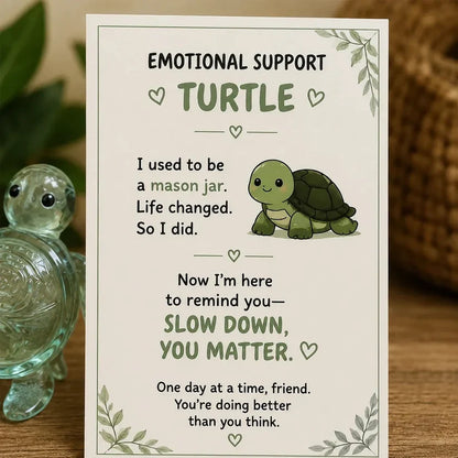 Emotional Support Glass Animal – Encouragement Card Included💌