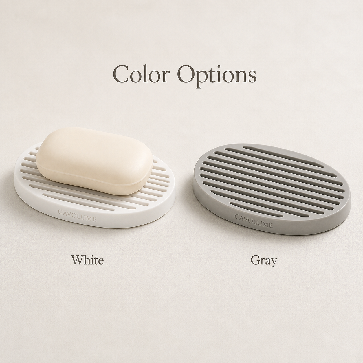 Oval Silicone Draining Soap Dish