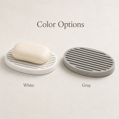Oval Silicone Draining Soap Dish
