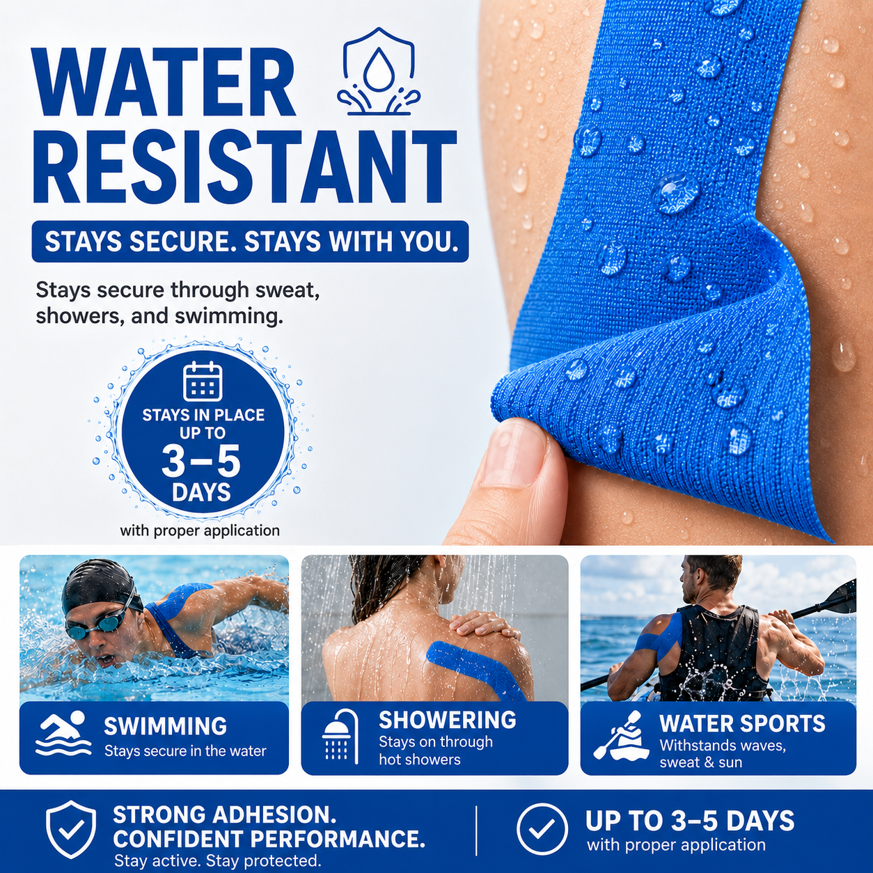 Pre-Cut Kinesiology Tape(4 pcs)