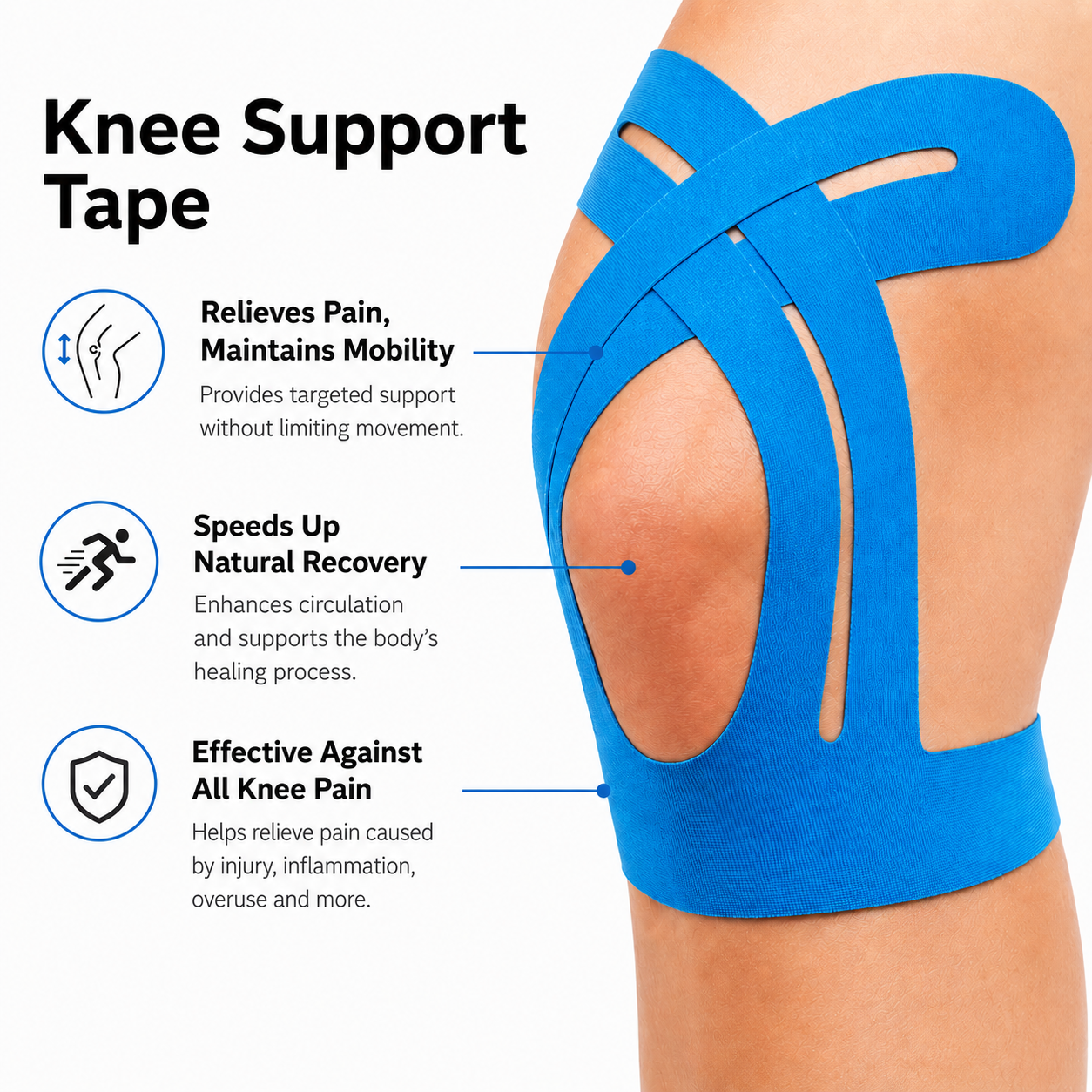 Pre-Cut Kinesiology Tape(4 pcs)