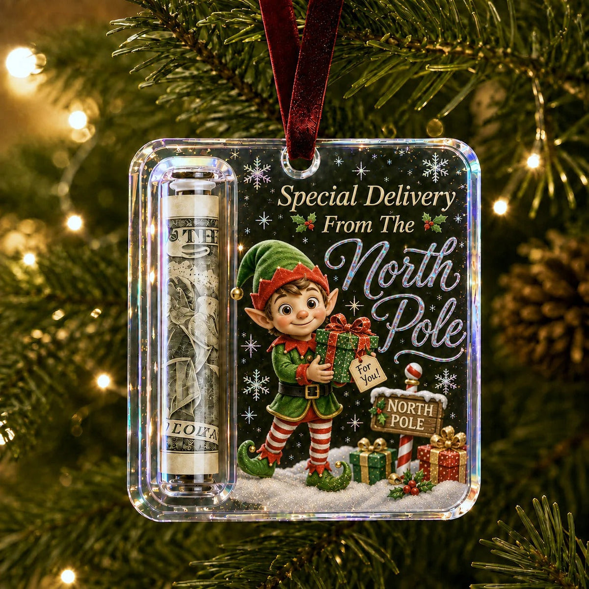 🔥LAST DAY 49% OFF 14 PCS- 🎄Christmas Cash Gift Ornament- Make Cash Feel Like A Real Christmas Gift💵