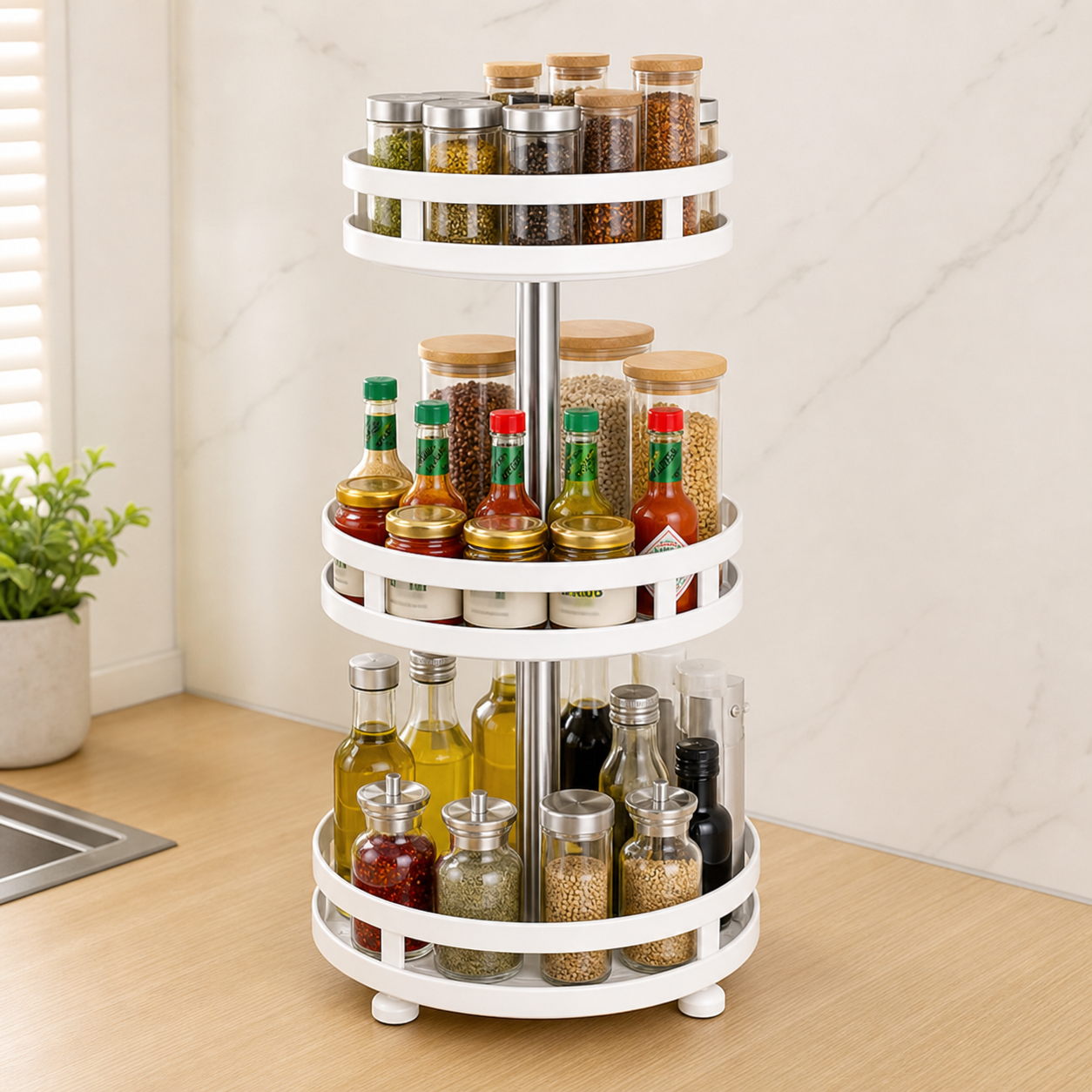 360 Rotating Kitchen Spice Rack